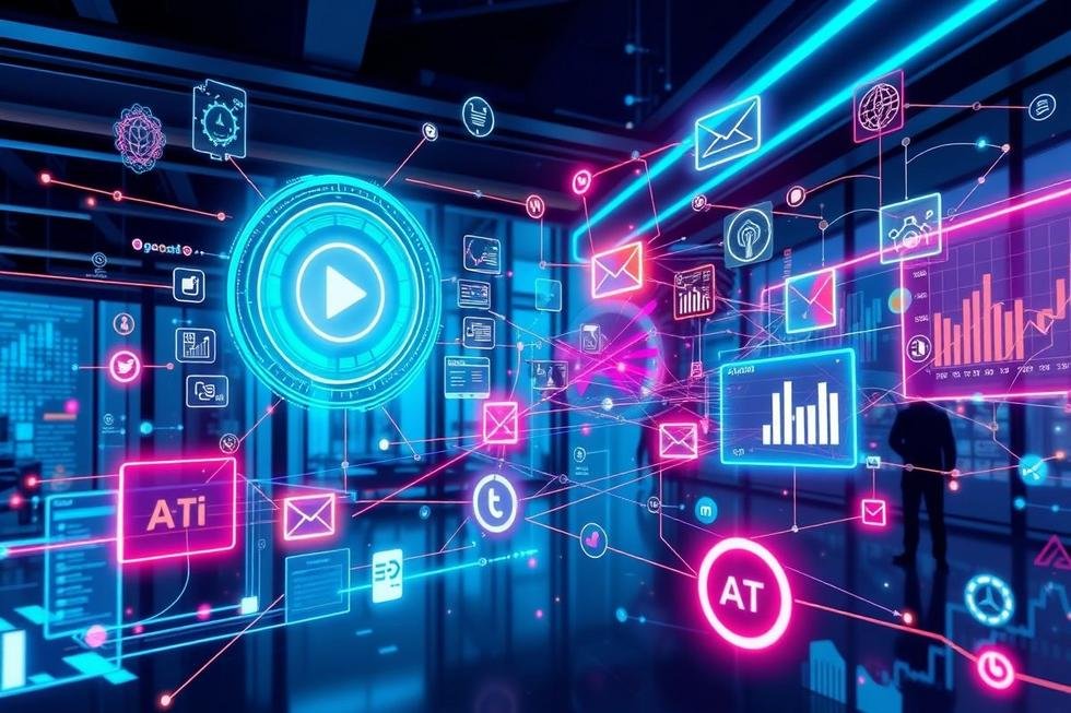 Imagem representativa da transformação do marketing digital pela inteligência artificial.